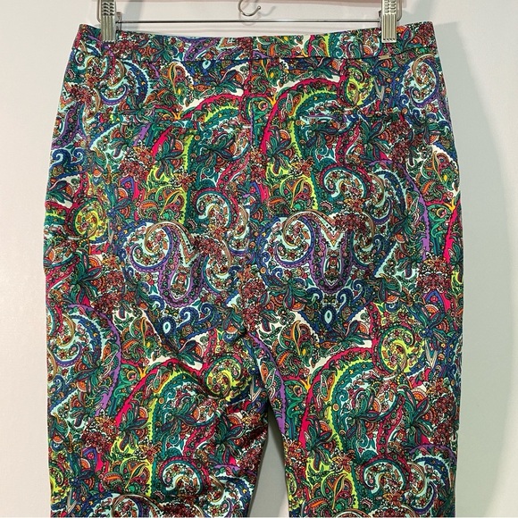Tommy Hilfiger Women's Paisley Printed Chino Pants Size 6‎ Multicolor Pockets - Picture 6 of 13